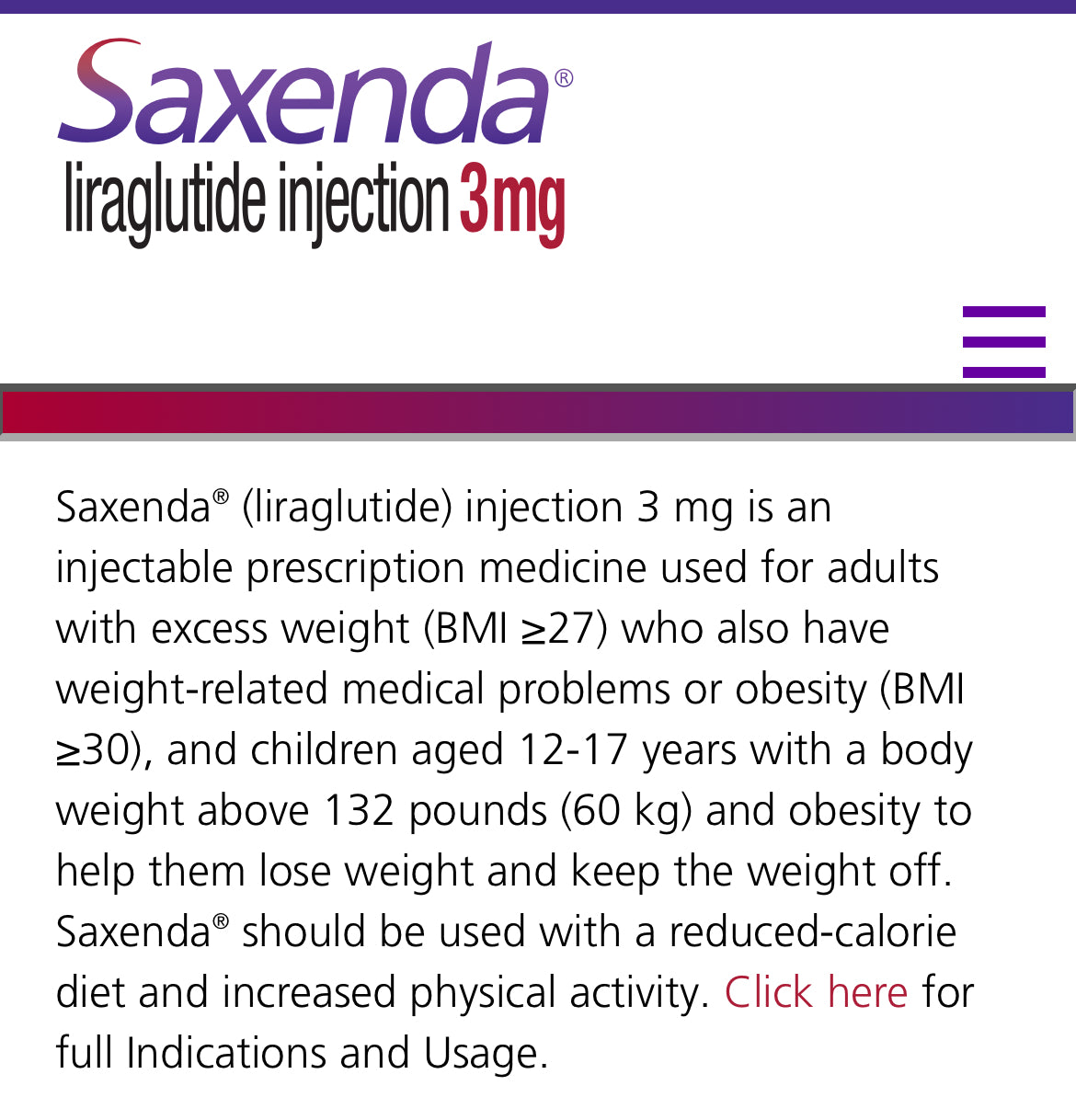 Saxenda Weight Loss Pen (pre-order only 5 day turn around)